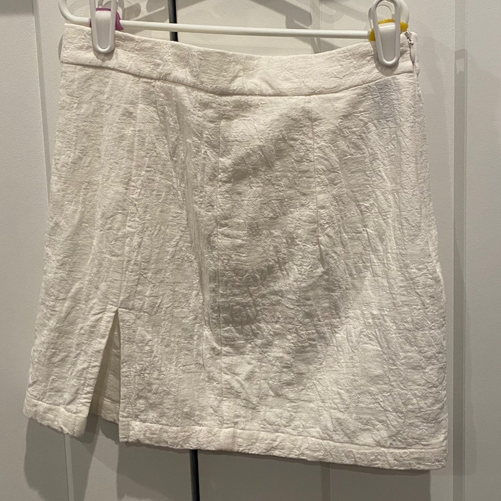 Off White Mini Slit Skirt